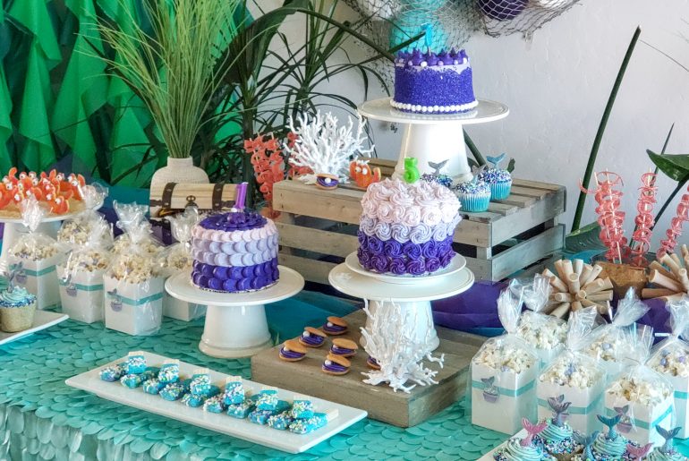 Magical mermaid under the sea birthday party