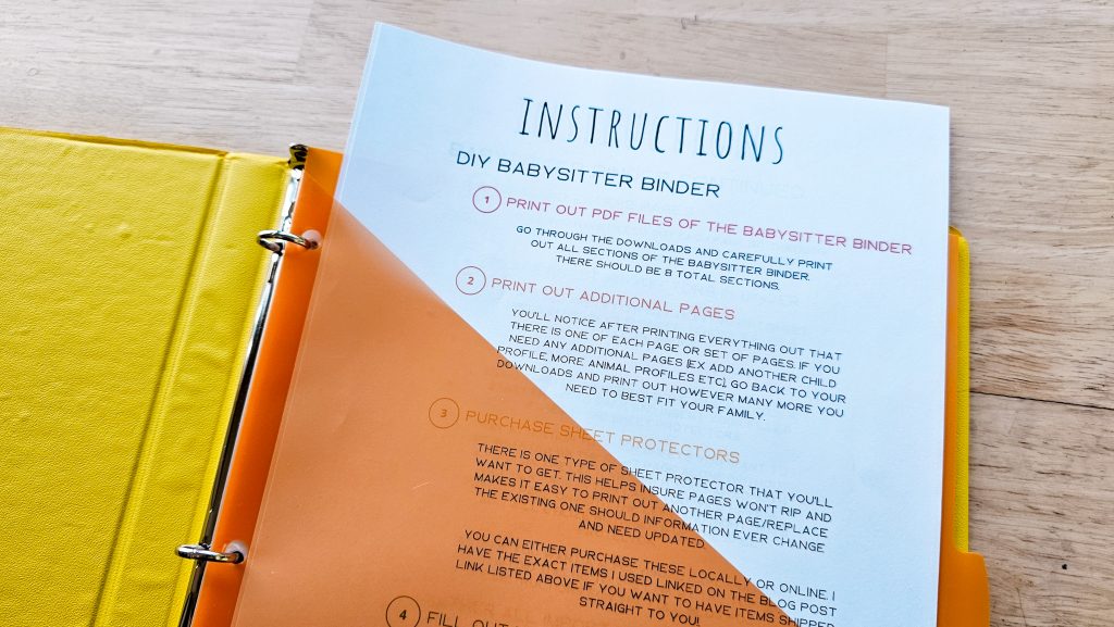 Babysitter Organization: The Ultimate DIY Binder Guide For Busy Parents -  Tidy Mo